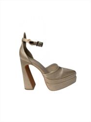 Chic Сандали Chic Women's Pointed Toe Block Heel Platform Heeled Sandal - Champagne
