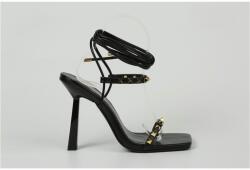 Retro Сандали Retro Women's Strappy Square Toe Flat Sandal - Black