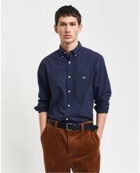 Gant Men's Micro Print Evening Blue Long-Sleeve Patterned Shirt - Evening Blue