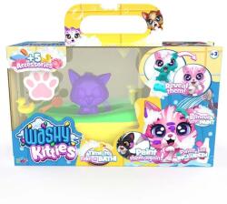YuMe Washy Friends: Pisici de baie Color Reveal cu cadă și accesorii - Pinki (K02WFK04-3) Figurina