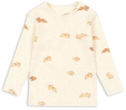Konges Sløjd gyerek pamut hosszú ujjú felső MINNIE BLOUSE GOTS bézs, mintás, KS103558 - bézs 98