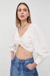Levi's blúz pamutból fehér, női, sima - fehér L
