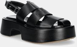 JW Anderson bőr szandál fekete, női, platformos, SN0099 LA0323 999 - fekete Női 38