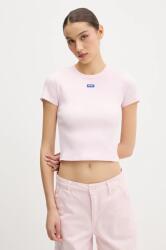 HUGO Blue t-shirt női, rózsaszín, 50510749 - rózsaszín L