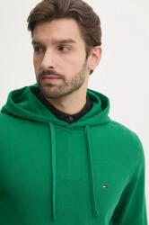 Tommy Hilfiger pamut melegítőfelső zöld, férfi, melange, kapucnis, MW0MW37235 - zöld L