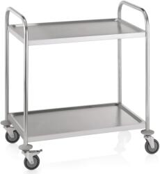  Carucior servire, carucior servire masa, carucior servire bauturi - cu 2 rafturi, 85x53x95 cm, oțel inoxidabil