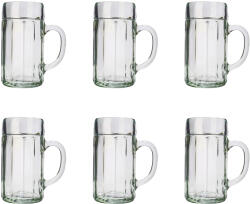  Halba de bere, Pahare bere, Cana bere set 6, colţ - 0, 5 litri Pahar