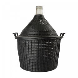  Sticle de sticla, balon de sticla, 25L, cu deschidere normală cu coș, dop de plastic Pahar