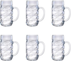  Halba de bere, Pahare bere, Cana bere set 6, Diamond - 0, 5 litri Pahar