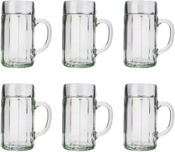  Halba de bere, Pahare bere, Cana bere set 6, colţ - 1 litru Pahar