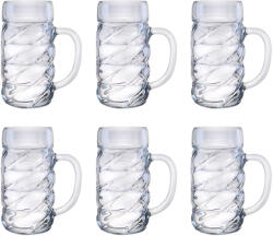  Halba de bere, Pahare bere, Cana bere set 6, Diamond - 1 litru Pahar