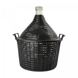  Sticle de sticla, balon de sticla, 15L, cu deschidere normală cu coș, dop de plastic Pahar