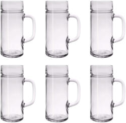  Halba de bere, Pahare bere, Cana bere set 6, Light Mug - 0, 5 litri Pahar