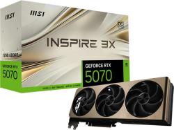 MSI GeForce RTX 5070 INSPIRE 3X OC 12GB GDDR7 192bit Videokártya