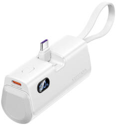 Vention Powerbank Vention LED kijelző 4800mAh 22.5W FHQW0 (fehér) (FHQW0) - blacktip