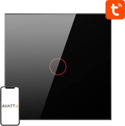 Avatto ZigBee Avatto ZTS02-EU-B1 érintőkapcsoló Single TUYA (fekete) (ZTS02-EU-B1) - blacktip