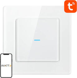 Avatto Érintőkapcsoló WiFi Avatto N-TS10-W1 Single TUYA (fehér) (N-TS10-W1) - blacktip