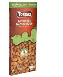 TORRAS Stevia Mandulás tejcsokoládé hozzáadott cukor nélkül, édesítőszerrel 125 g