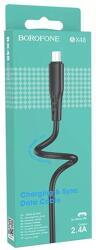 BOROFONE BX48 Type-C töltőkábel 1m/2.4A, Fekete (BX48Fekete)