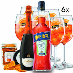Aperol Spritz Csomag 6 db Pohárral *Cinzano (0, 7L 11%)