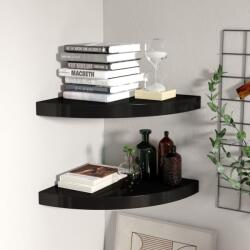 323920 floating corner shelves 2 pcs black 35x35x3, 8 cm mdf (41135)