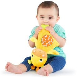 Bright Starts Bright Starts, jucarie de plus si ajutor pentru dentitie, girafa - din material trosnit pentru imbratisare, muscare si joaca, galben, 12348 (74451123489)