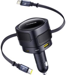 Baseus PD autós töltő 1x USB-C + USB-A port 90W fekete