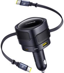 Baseus PD autós töltő 2x USB port 90W fekete