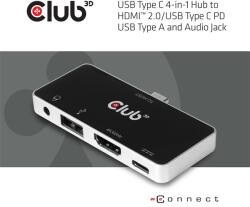 Club 3D Hub USB Club 3D - CSV-1591 (3.1 USB-C Gen 1 către HDMI, 2.0 USB-A, USB-C 100W, 3.5 Jack, 4k60Hz) (CSV-1591)