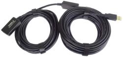 PremiumCord Cablu activ PREMIUMCORD USB-A 2.0, extensie, repetor, A - A, M/F, 10m, negru KU2REP10 (KU2REP10)