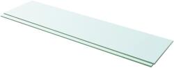 2 db átlátszó üveg paneles polc 100 x 25 cm (10399)