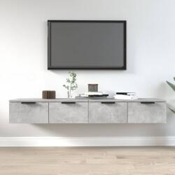  2 db betonszürke szerelt fa fali szekrény 68 x 30 x 20 cm (73737)