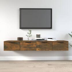 2 db füstös tölgyszínű szerelt fa fali szekrény 68 x 30 x 20 cm (73739)