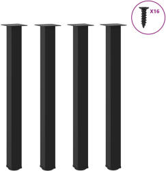 vidaXL dohányzóasztal lábak 4 db Fekete 90-92 cm Acél (VD4012472)