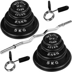 MOVIT Súlyzó szett PROFI 26 kg rugós zárral 120 cm (20040764) - kokiskashop