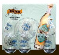 Fiorente Elderflower - bodzalikőr 20% PACK (6*0, 7L + 6 db pohár)
