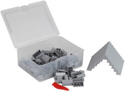 Q-BRICKS Világosszürke tetőelemek | építőkocka készlet | 150 db építőkocka | Q-BRiCKS® (QBBOX-RTM411-BX150)