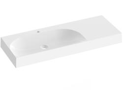 RAVAK Lite öntött márvány mosdó 120x45 cm csaplyukkal és pakoló felülettel, jobbos/fehér XJXP1212000 (XJXP1212000)
