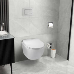 BALNEO Luna fali kerámia WC csésze tornado öblítéssel és SoftClose ülőkével, fényes fehér G0101010101-3 (G0101010101-3)