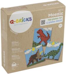 Q-BRICKS Dinoszauruszos mozaik készlet | mozaik készlet | 753 db mozaik | Q-BRiCKS® (QBMSC-DNS-CB3)