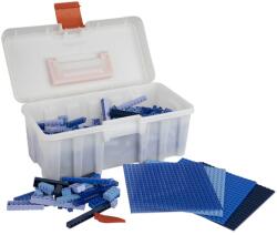 Q-BRICKS Vegyes kék építőkocka készlet (alapkockák) | építőkocka készlet | 600 db építőkocka | Q-BRiCKS® (QBCASE-MBLU-BX600)