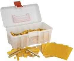 Q-BRICKS Vegyes sárga építőkocka készlet (alapkockák) | építőkocka készlet | 600 db építőkocka | Q-BRiCKS® (QBCASE-MYEL-BX600)
