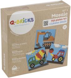 Q-BRICKS Építőgépes mozaik készlet | mozaik készlet | 753 db mozaik | Q-BRiCKS® (QBMSC-BMC-CB3)