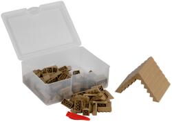 Q-BRICKS Bézs tetőelemek | építőkocka készlet | 150 db építőkocka | Q-BRiCKS® (QBBOX-RTM268-BX150)