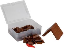 Q-BRICKS Barna tetőelemek | építőkocka készlet | 150 db építőkocka | Q-BRiCKS® (QBBOX-RTM090-BX150)