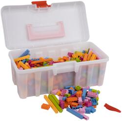 Q-BRICKS Vegyes építőkocka készlet vidám virág színekben (alapkockák) | építőkocka készlet | 650 db építőkocka | Q-BRiCKS® (QBCASE-MFL-BX650)