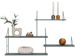 House Nordic Harlem polc, 4 zöld polccal, zöld keret 99x17, 5x62 cm (4291130) - geminiduo