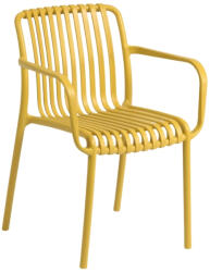 Kave Home Mustársárga műanyag kerti szék Kave Home Isabellini (LF-CC5195S31)