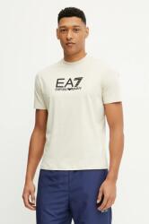 EA7 Emporio Armani pamut póló bézs, férfi, nyomott mintás, AF10375.7M000224 - bézs XL