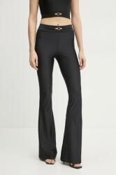 Just Cavalli nadrág női, fekete, magas derekú trapéz, 78PAC101 J0108 - fekete 40